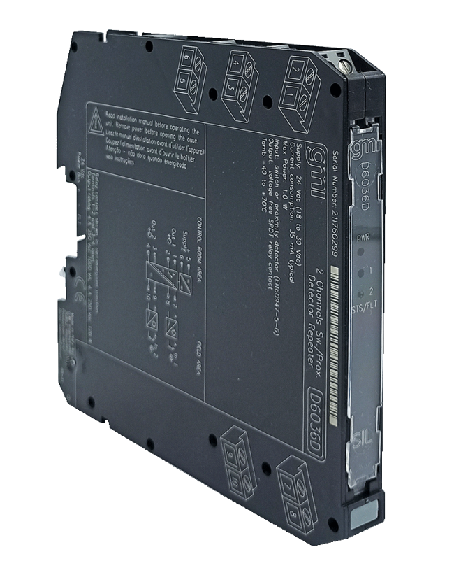 D6036D – SIL2 Switch/Proximity Relay-Out Repeater