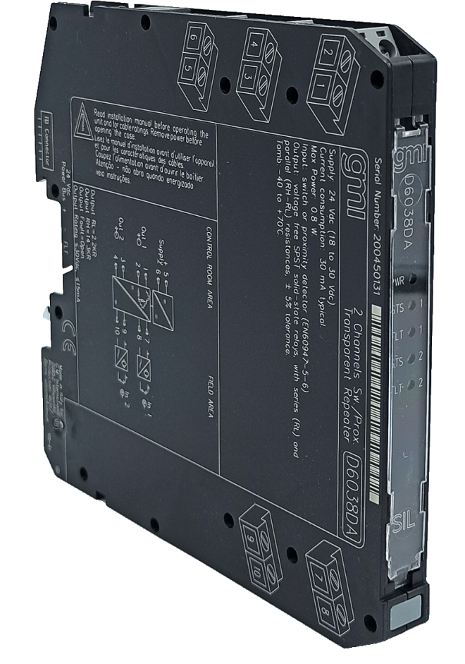 D6038DA – SIL3 Line-Fault Transp. Switch/Prox. Repeater