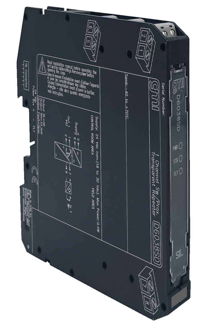 D6038SD – SIL3 Line-Fault Transp. Switch/Prox. Repeater