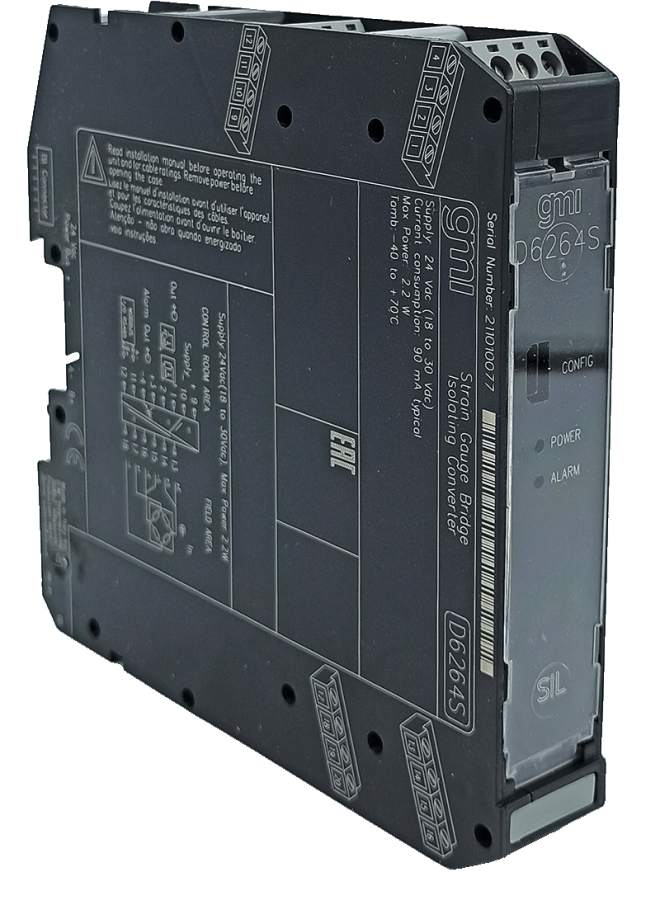 D6264S – SIL2 Load Cell/Strain Gauge Bridge Repeater